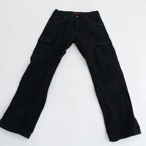 Tough Duck Black Thick Cotton Cargo Pants Size  34x32
